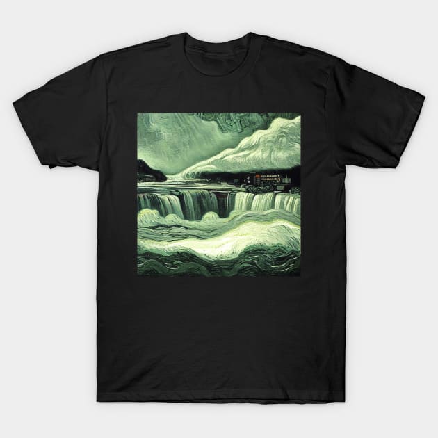 Niagara Falls in Van Gogh's style T-Shirt by Classical